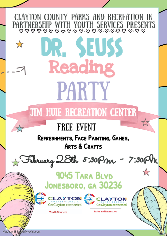 Dr. Seuss Reading Party Feb. 28